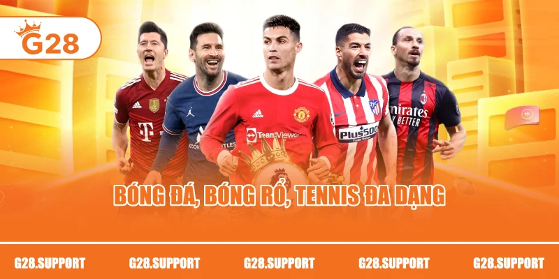 Bóng đá, bóng rổ, tennis đa dạng