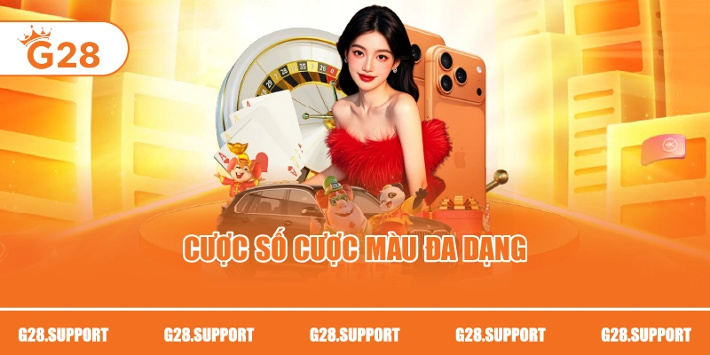 Cược số cược màu đa dạng